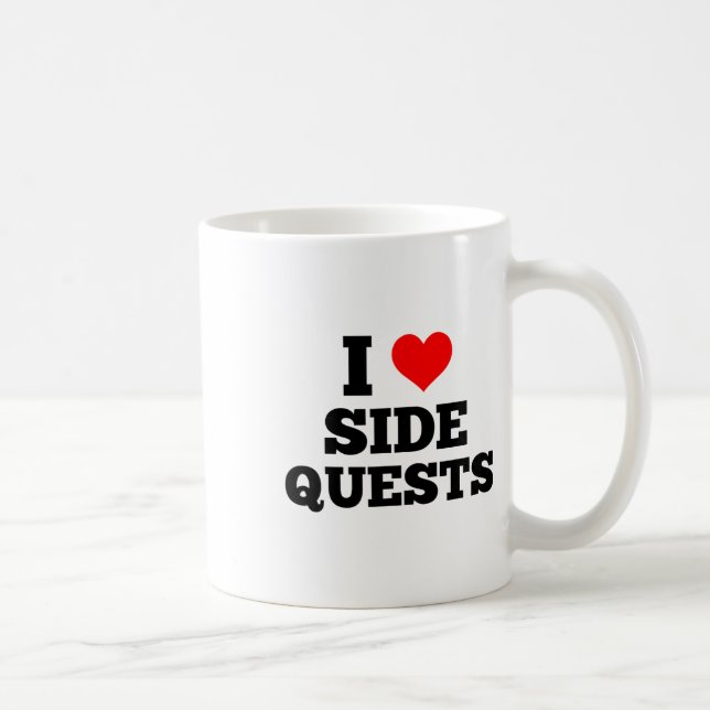 Ich liebe Nebenquests - Sidequesting Edm Rave Game Kaffeetasse (Rechts)