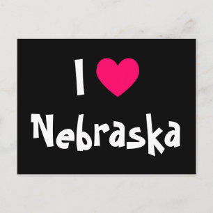 Ich liebe Nebraska Postkarte