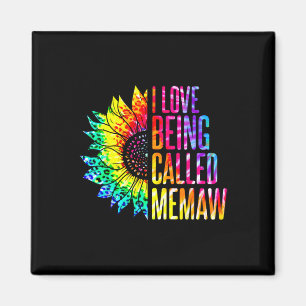 Ich Liebe nenne man Memaw Sonnenblumen Gefärbte Kr Magnet