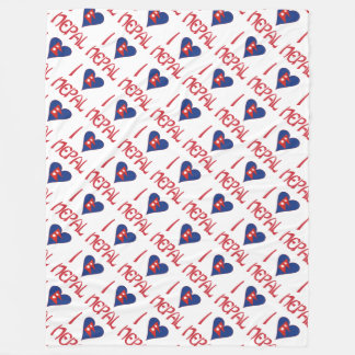 Ich liebe (Nepalesische Herzflagge) Nepal gekachel Fleecedecke
