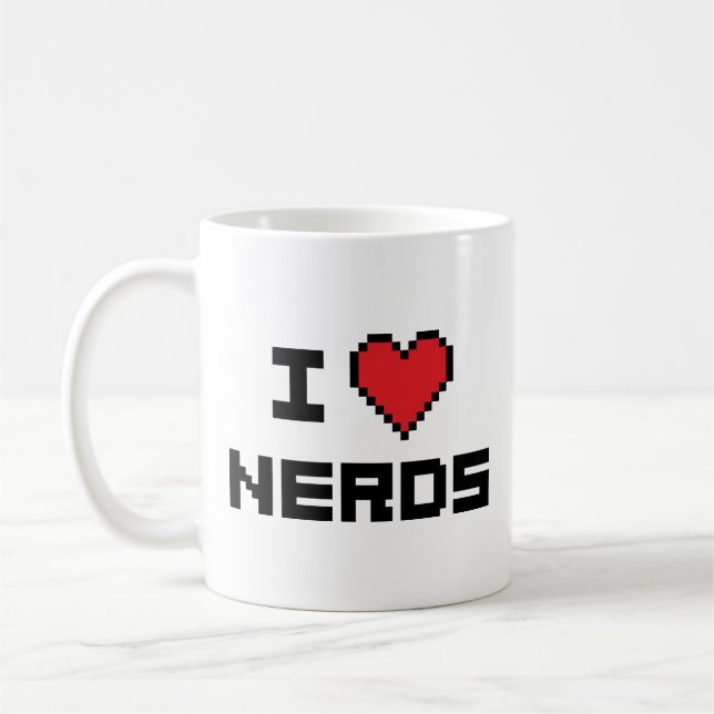 Ich liebe Nerds Kaffeetasse (Links)