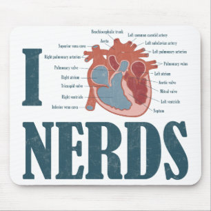 Ich liebe NERDS-Mauspad Mousepad