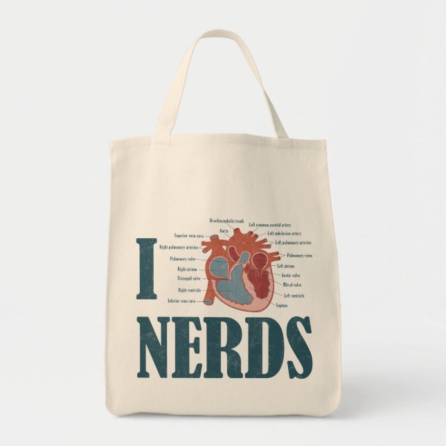 Ich liebe NERDS Tragetasche (Vorne)