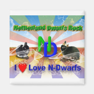 Ich liebe Netherland Zwergkaninchen Magnet