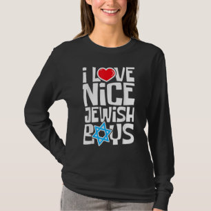 Ich liebe nette jüdische Jungen Juden Hebräer Isra T-Shirt