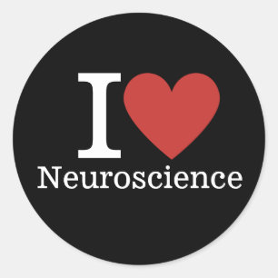 Ich ❤️ Liebe Neurowissenschaften für Studenten/Fak Runder Aufkleber