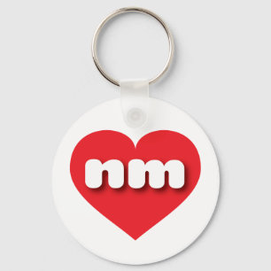 Ich liebe New Mexico - nm rotes Herz Schlüsselanhänger