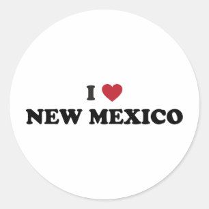 Ich liebe New Mexico Runder Aufkleber