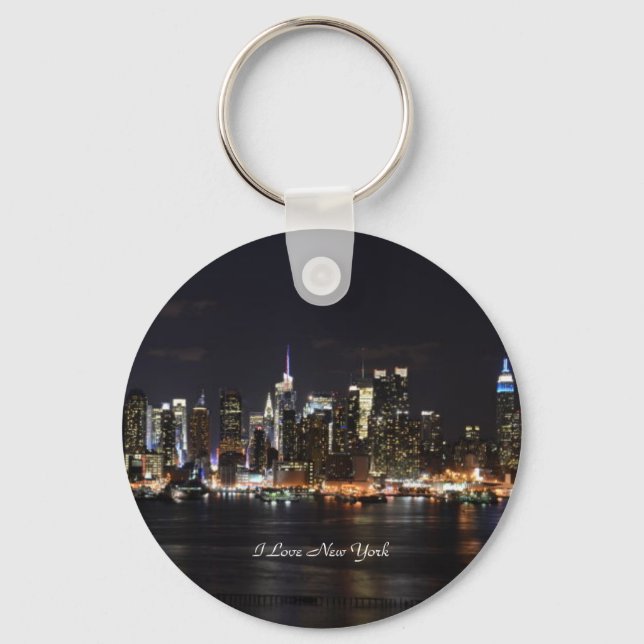 Ich Liebe New York, helle Lichter, City Lights Schlüsselanhänger (Vorderseite)