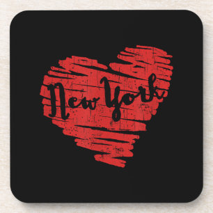 Ich liebe New York Herz NY Getränkeuntersetzer