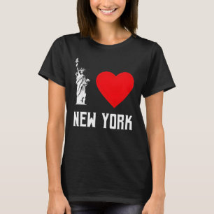 Ich liebe New York Herz T‑Shirt Design T-Shirt