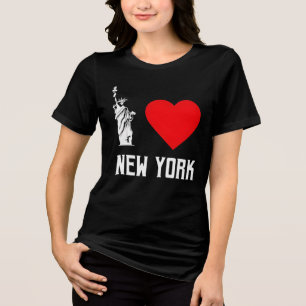 Ich liebe New York Herz T‑Shirt Design Tri-Blend Shirt