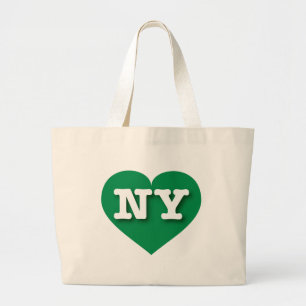 Ich liebe New York - NY grünes Herz Jumbo Stoffbeutel