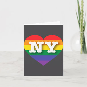 Ich liebe New York Regenbogenherz _1  Karte