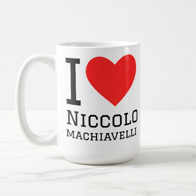 Ich liebe Niccolo Machiavelli Kaffeetasse (Links)