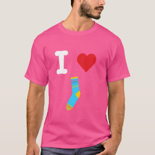 Ich Liebe Niedliche Socken warme Foot Toes bedecke T-Shirt