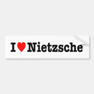 "ICH LIEBE NIETZSCHE " AUTOAUFKLEBER