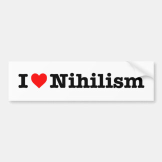 "Ich Liebe Nihilism " Autoaufkleber