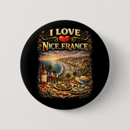 Ich liebe Nizza Button