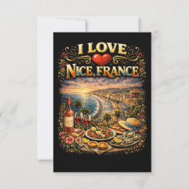 Ich liebe Nizza Dankeskarte