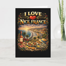 Ich liebe Nizza Feiertagskarte