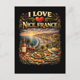 Ich liebe Nizza Postkarte