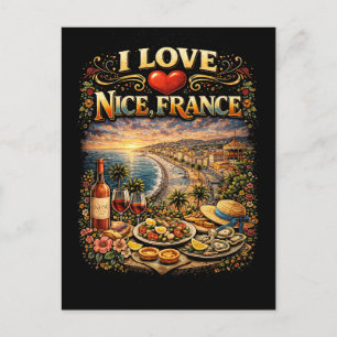 Ich liebe Nizza Postkarte