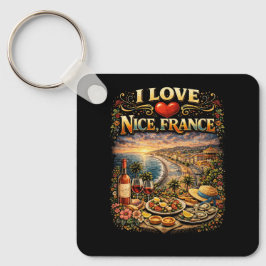 Ich liebe Nizza Schlüsselanhänger