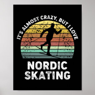 Ich liebe nordisches Eislauf-Sportliebhaber Bestes Poster