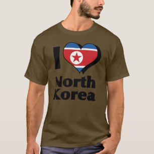 Ich liebe Nordkorea-Flaggen-Shirt T-Shirt