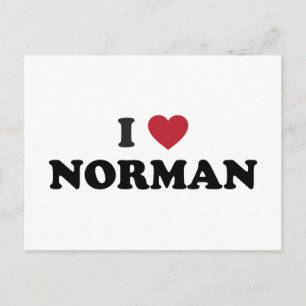 Ich liebe Norman Oklahoma Postkarte