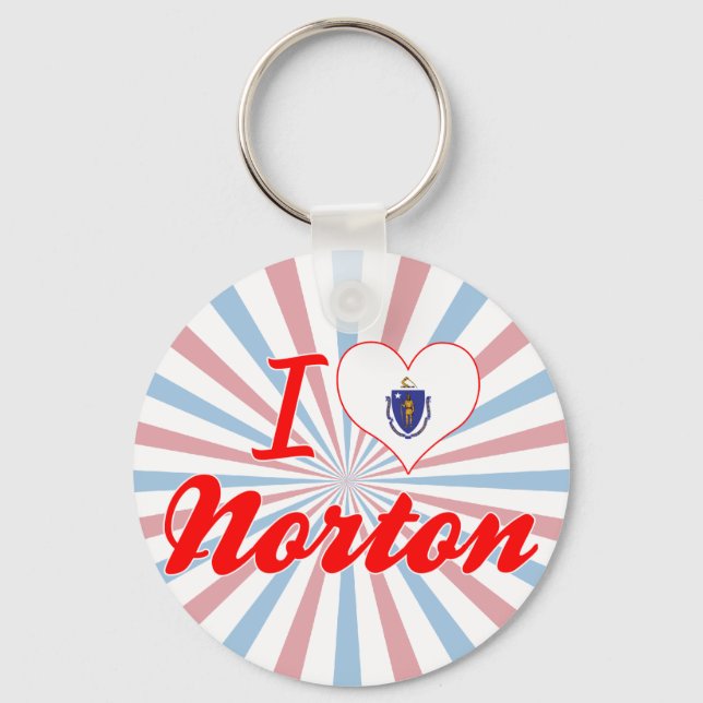 Ich Liebe Norton, Massachusetts Schlüsselanhänger (Vorderseite)
