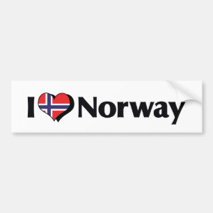 Ich liebe Norwegen-Flagge Autoaufkleber