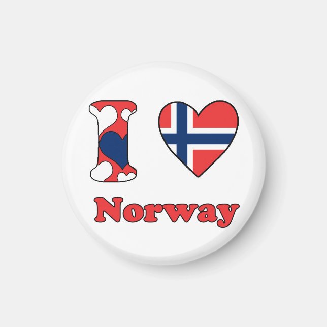 Ich liebe Norwegen Magnet (Vorne)