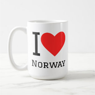 Ich liebe Norwegen Quadrat-Aufkleber Kaffeetasse