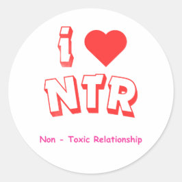 Ich liebe NTR Runder Aufkleber