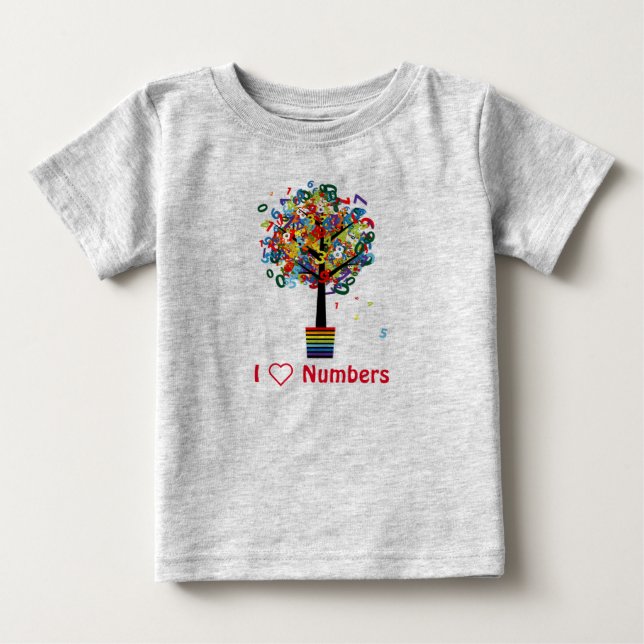 Ich Liebe Nummern... Ich bin ein Genie Baby T-shirt (Vorderseite)