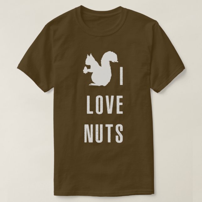 Ich Liebe Nüsse T-Shirt (Design vorne)