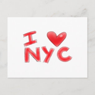 Ich liebe NYC Classic Feiertagspostkarte