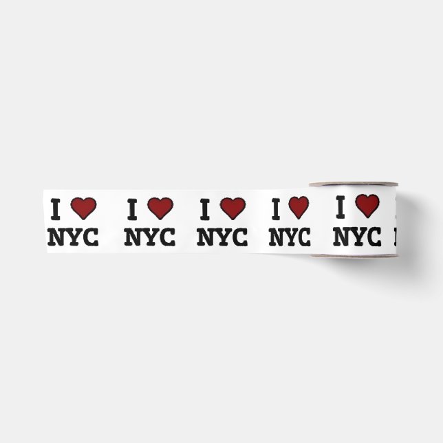 Ich liebe NYC Herz Satinband (Vorderseite)