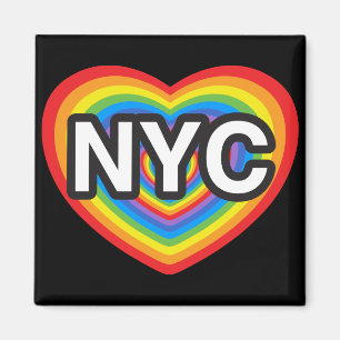 Ich liebe NYC. Ich Liebe NYC. Regenbogenhaut in Ne Magnet