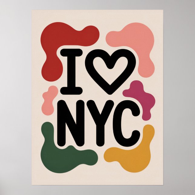 Ich liebe NYC Pop-Art Poster (Vorne)