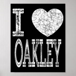 Ich liebe Oakley Valentine Freund Sohn Junge Herz Poster