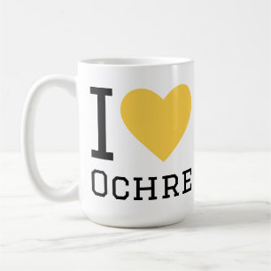 Ich liebe Ocker Kaffeetasse