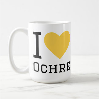 Ich liebe Ocker Kaffeetasse