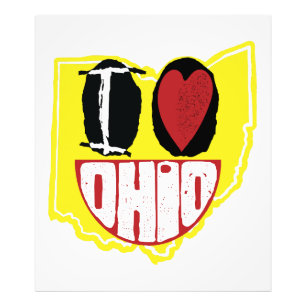 Ich Liebe Ohio lächelnd glückliches Gesicht Fotodruck