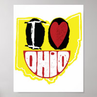 Ich Liebe Ohio lächelnd glückliches Gesicht