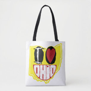 Ich liebe Ohio lächelndes glückliches Gesicht  Tasche