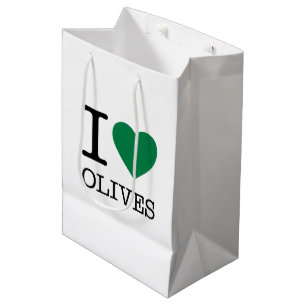 ICH LIEBE OLIVEN MITTLERE GESCHENKTÜTE