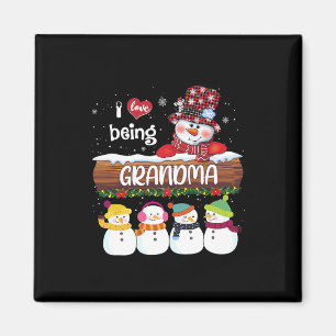 Ich Liebe Oma Snowman Weihnachtsfamilie Weihnachte Magnet